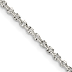 Sterling Silver 2.1mm Diamond-cut Forzantine Cable ChainQPE89