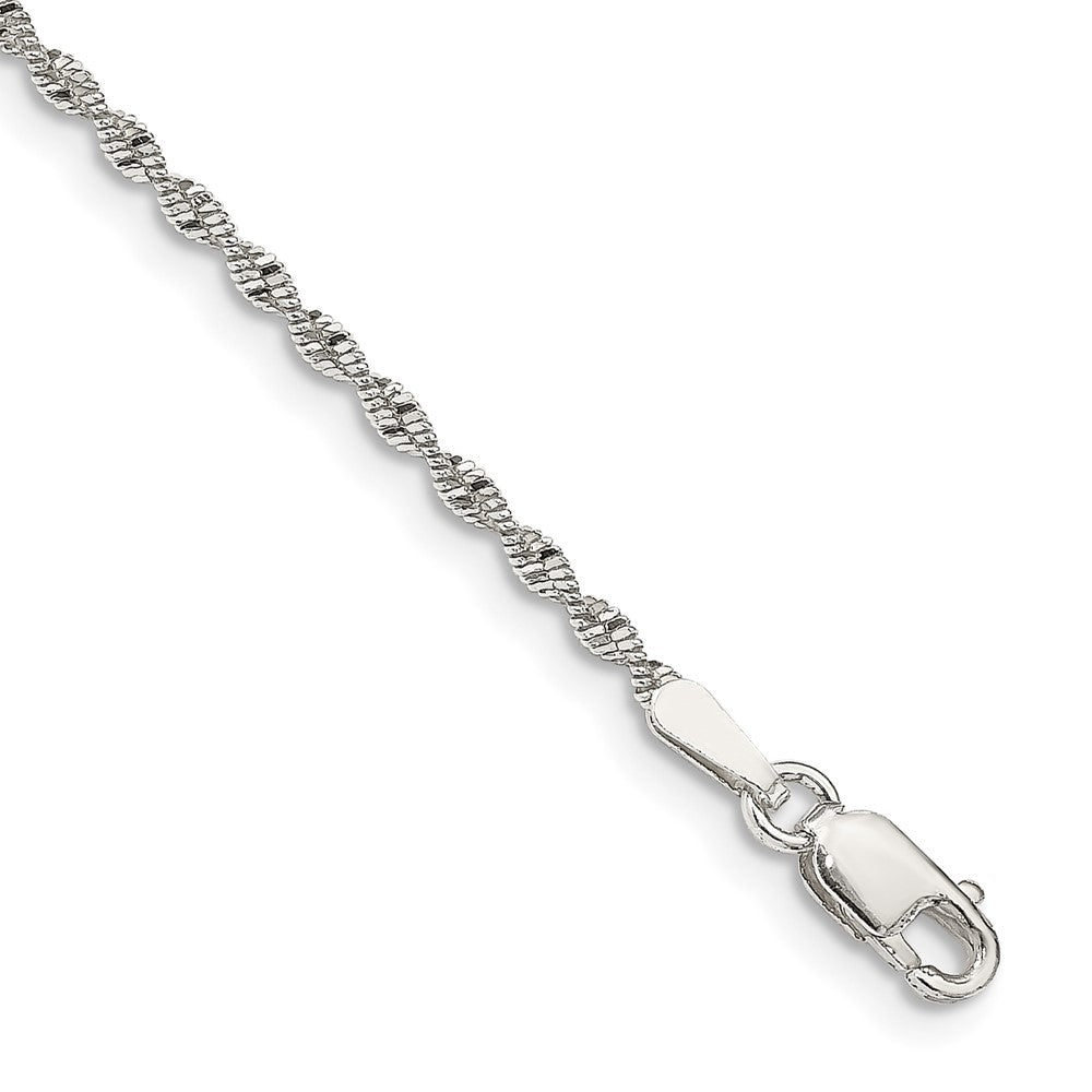 Sterling Silver 1.65mm Twisted Herringbone Chain QPH5-8