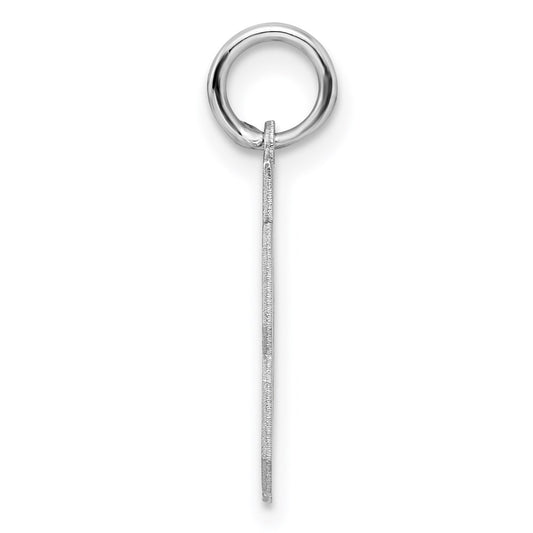 Sterling Silver/Rhodium-plated Satin Number 23 Charm QPS23