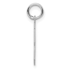 Sterling Silver/Rhodium-plated Satin Number 23 Charm QPS23