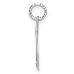 Sterling Silver/Rhodium-plated Satin Number 24 Charm QPS24