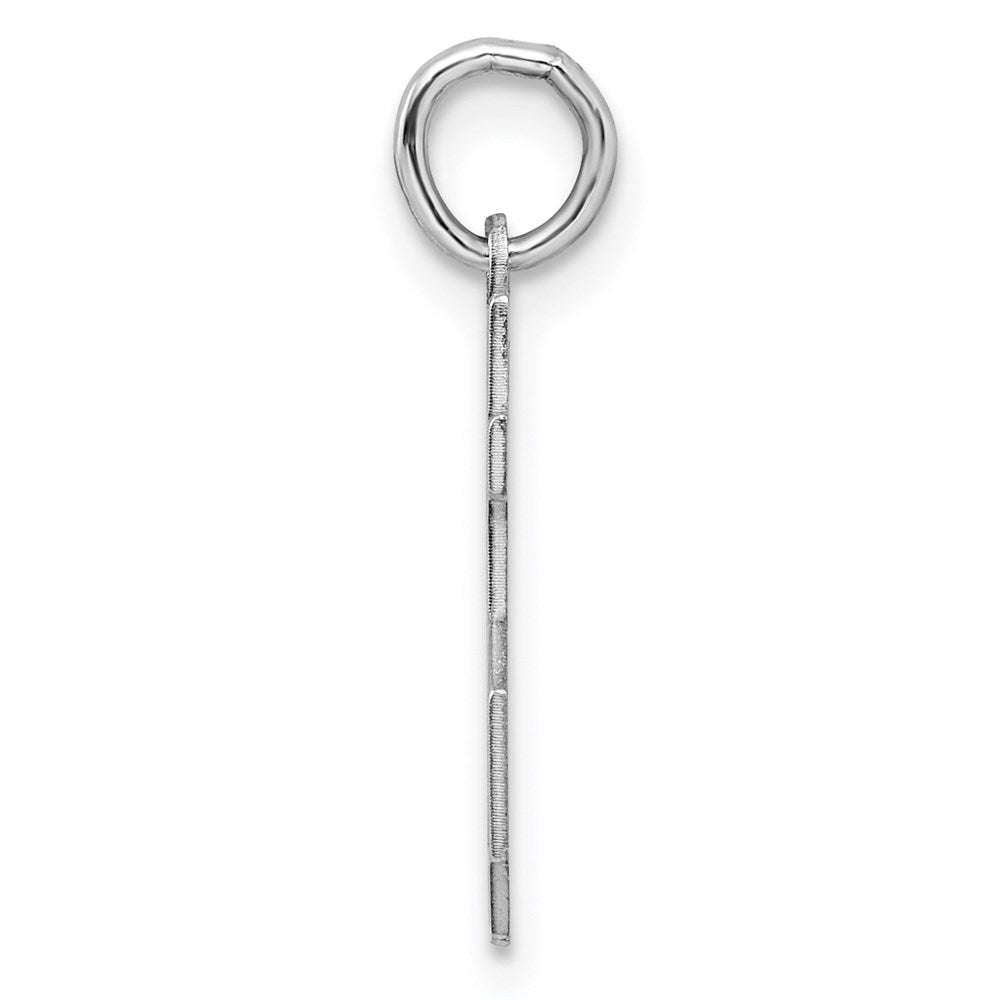 Sterling Silver/Rhodium-plated Satin Number 25 Charm QPS25
