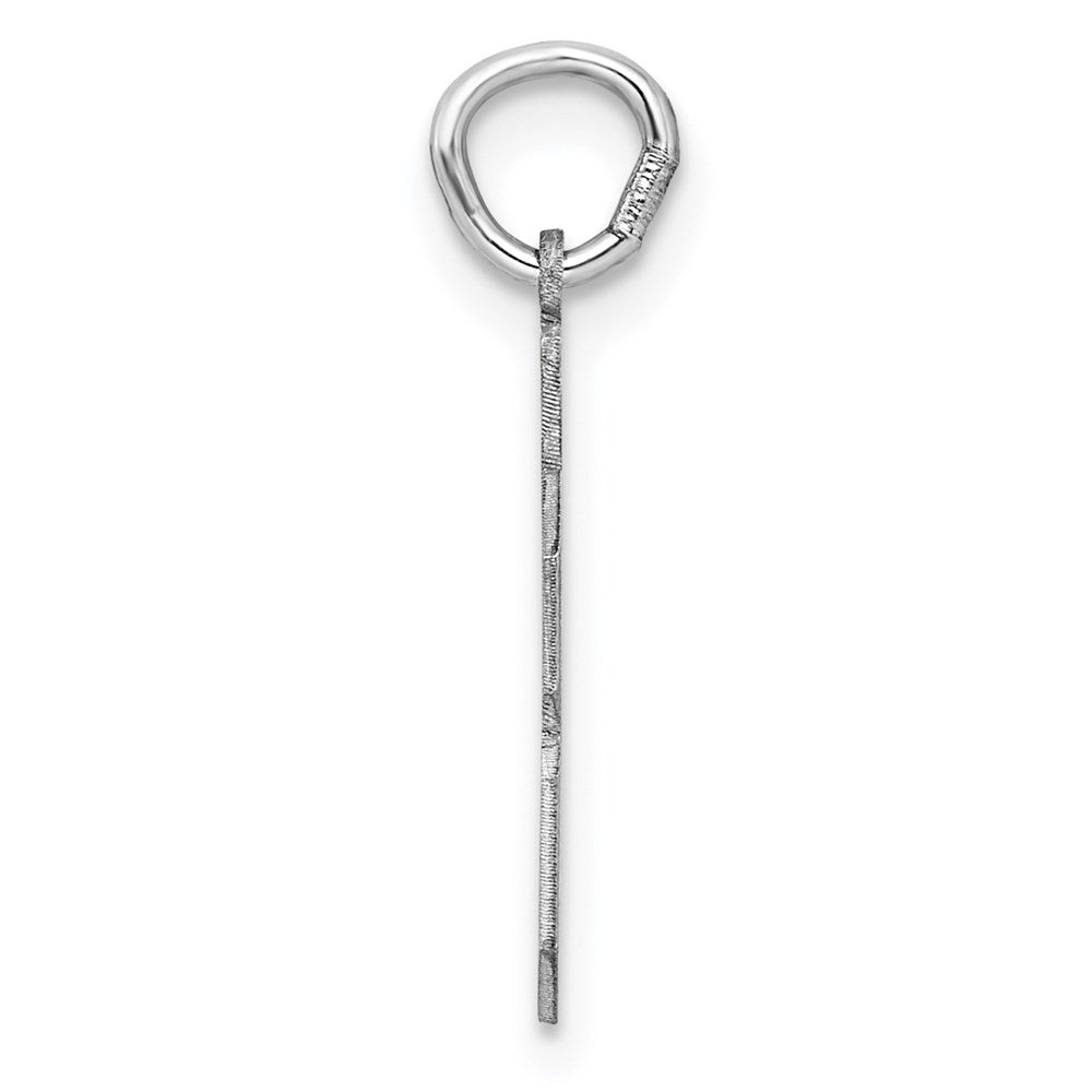 Sterling Silver/Rhodium-plated Satin Number 28 Charm QPS28