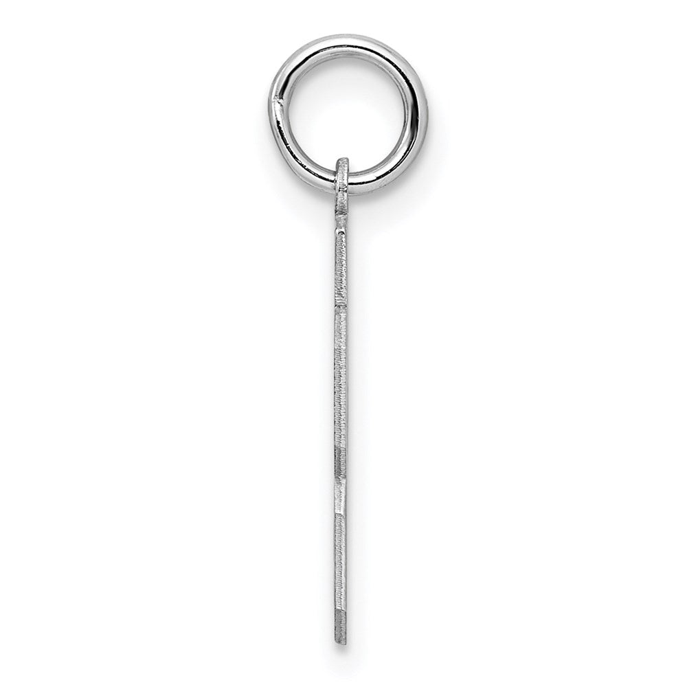 Sterling Silver/Rhodium-plated Satin Number 33 Charm QPS33
