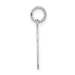 Sterling Silver/Rhodium-plated Satin Number 50 Charm QPS50