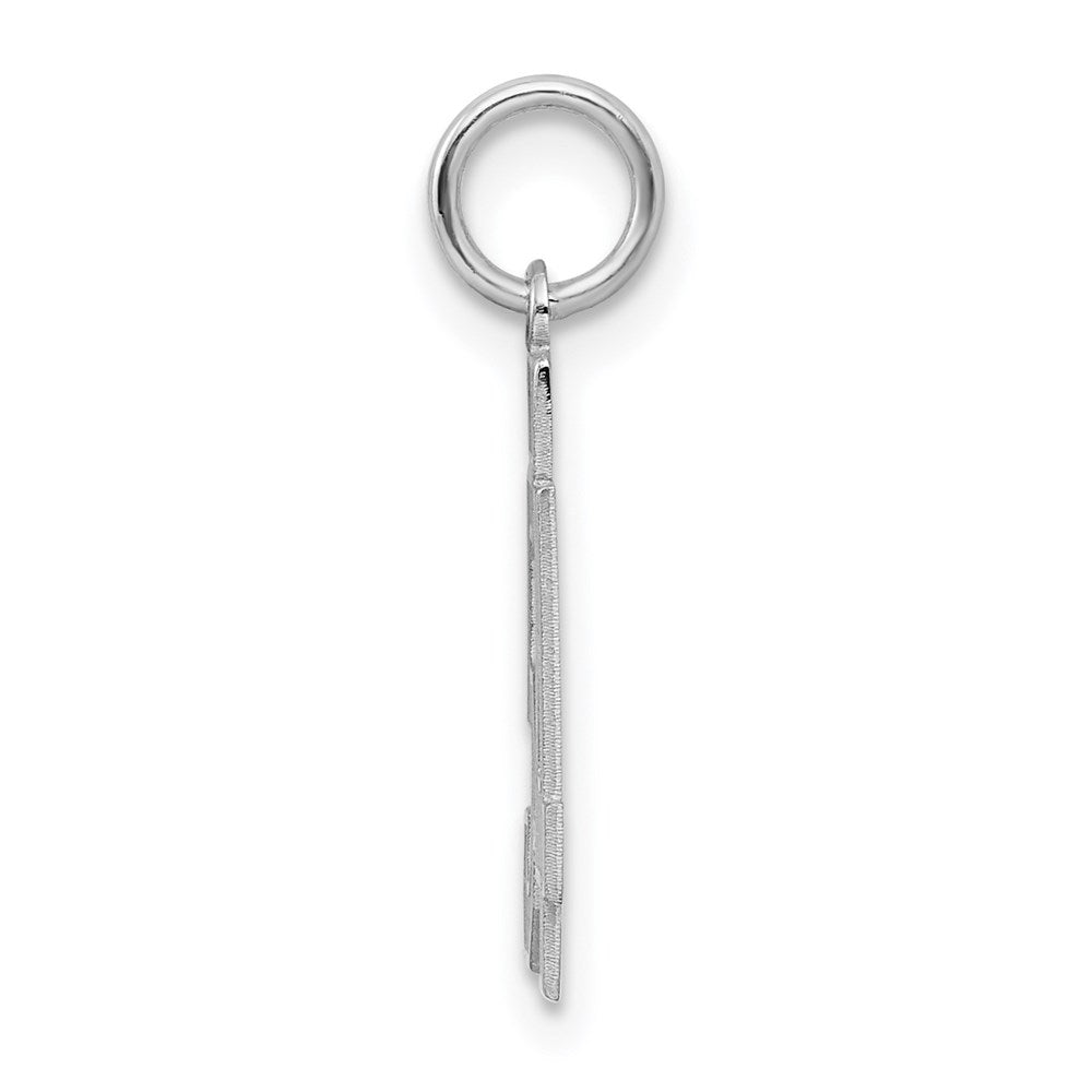 Sterling Silver/Rhodium-plated Satin Number 54 Charm QPS54