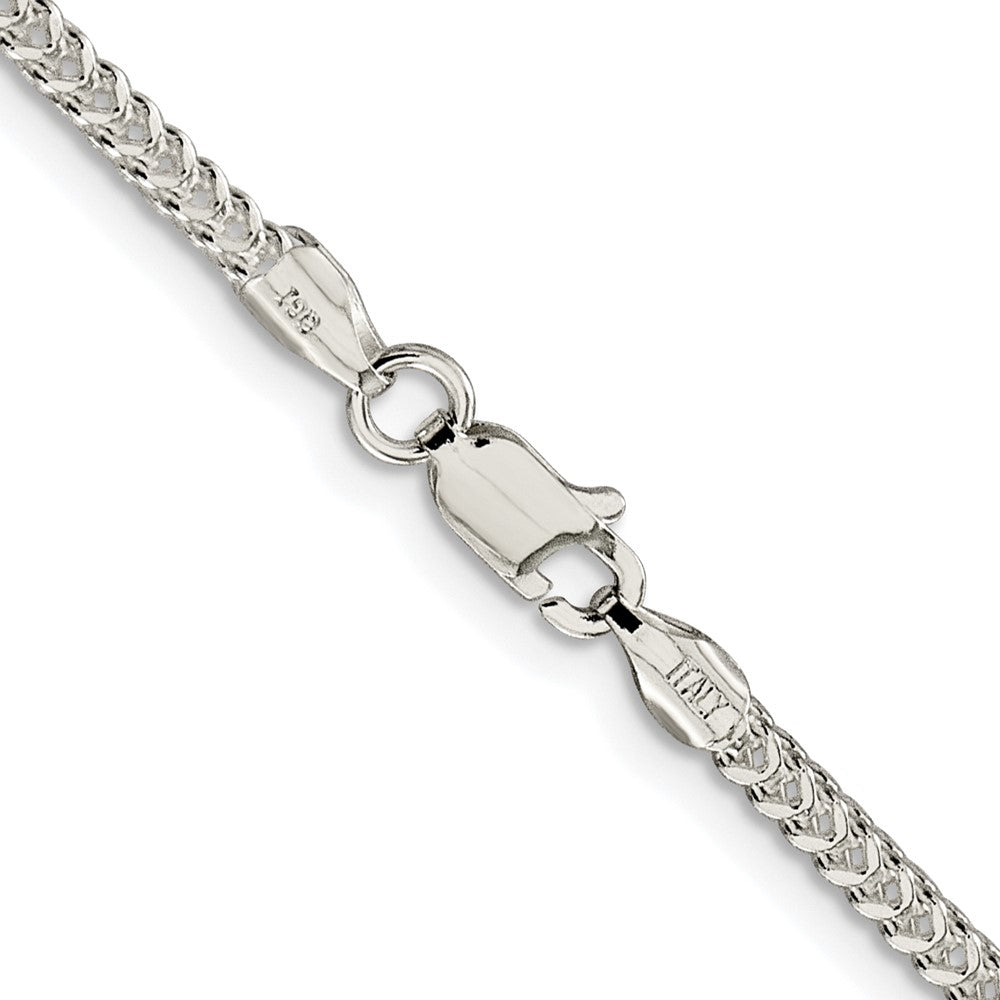 Sterling Silver Rhodium-plated 2mm D/C Square Franco ChainQQF060R