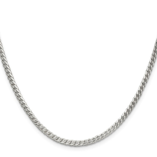 Sterling Silver 3.1mm D/C Square Franco ChainQQF100