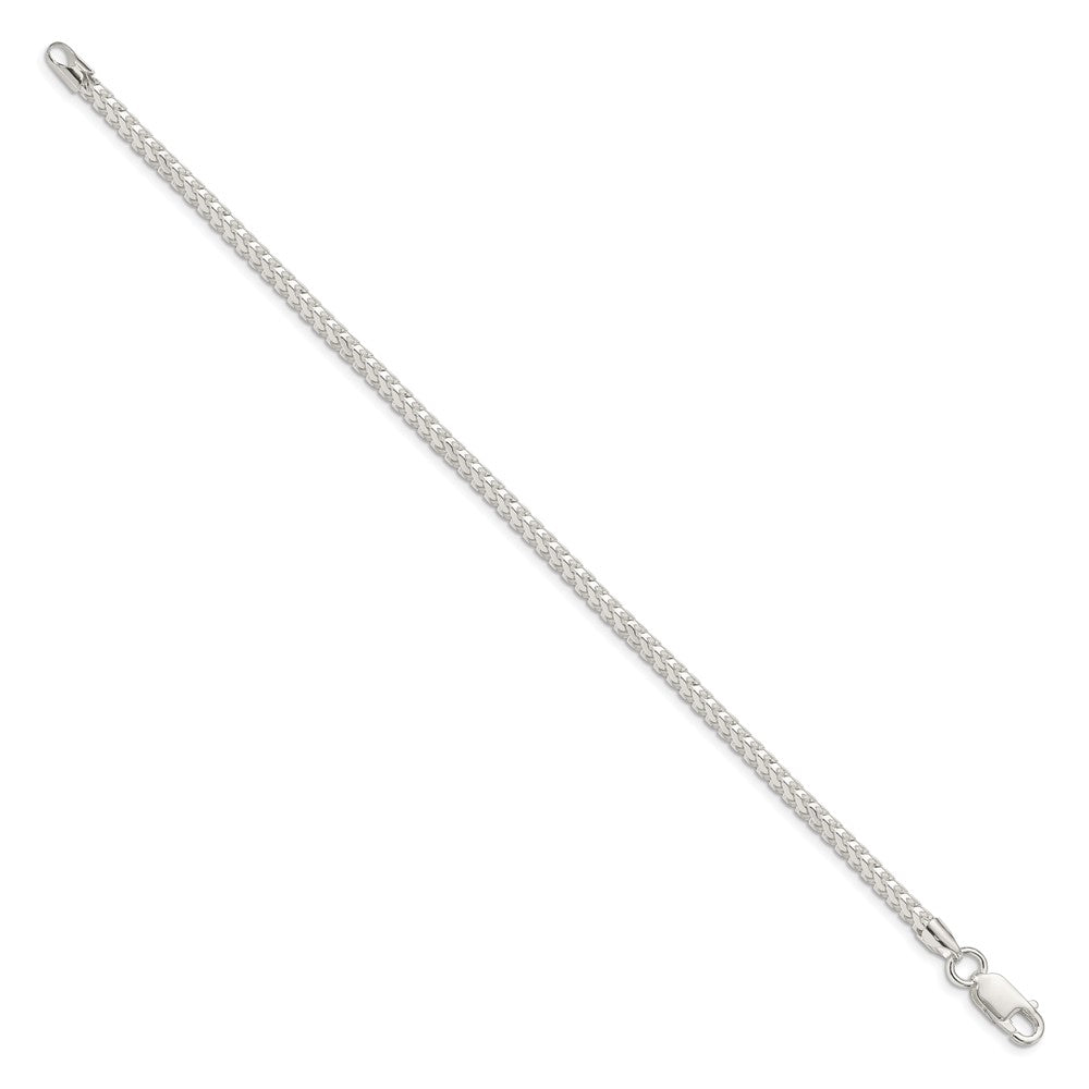 Sterling Silver 3.1mm D/C Square Franco Chain QQF100-8