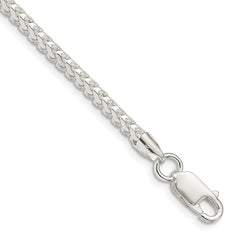 Sterling Silver 3.1mm D/C Square Franco Chain QQF100-8