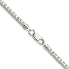 Sterling Silver 4.0mm D/C Square Franco ChainQQF120