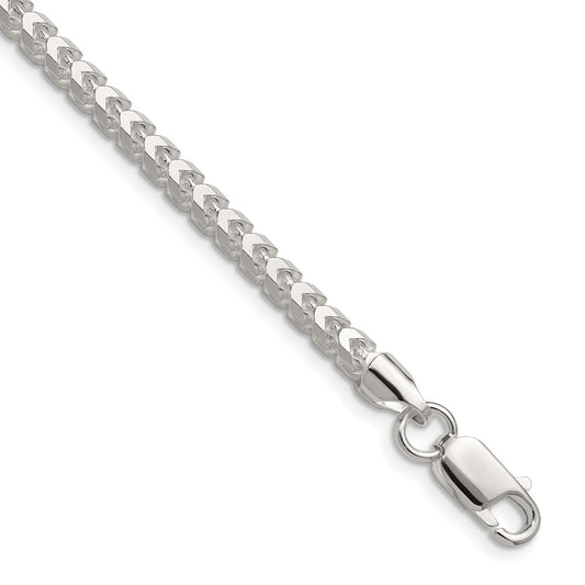 Sterling Silver 4.0mm D/C Square Franco ChainQQF120