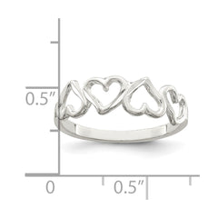 Sterling Silver D/C Heart Ring