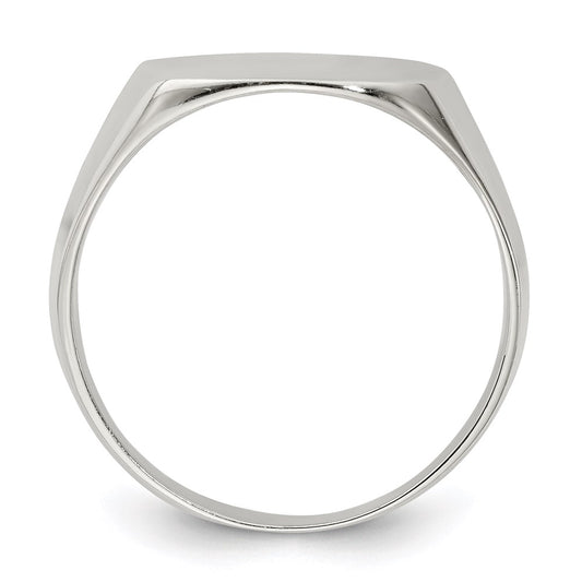 Sterling Silver 14x15mm Closed Back Signet Ring