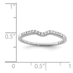Sterling Silver Rhodium Plated Diamond Wrap Ring