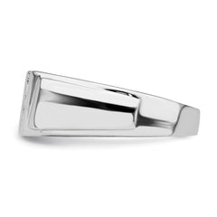 Sterling Silver Rhodium Plated Diamond Men's Ring