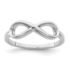Sterling Silver Rhodium-plated Infinity Ring