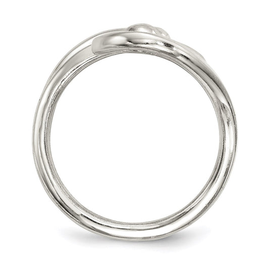 Sterling Silver Polished Fancy Swirl Ring