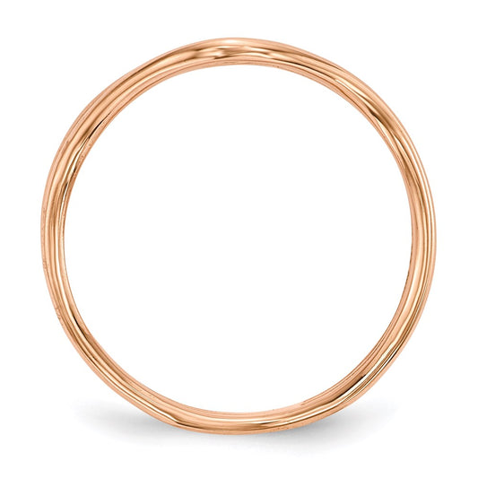 Sterling Silver Rose-tone 3-band Ring
