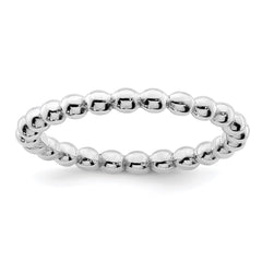 Sterling Silver Rhodium Plated Ring