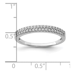 Sterling Silver Rhodium-Plated CZ Ring