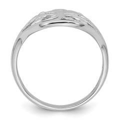 Sterling Silver Rhodium-plated Polished Fancy Tree Size 6 Ring