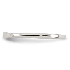 Sterling Silver Polished CZ 1.5mm Band Size 6 Ring