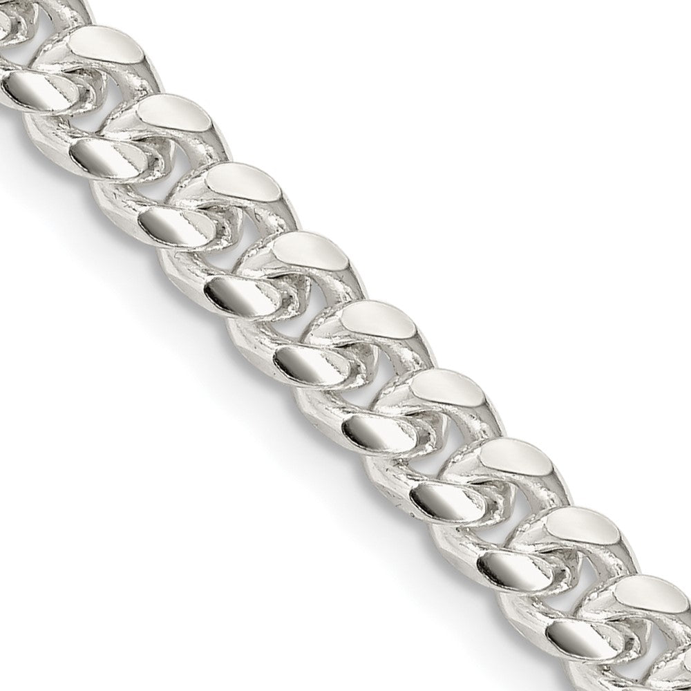 Sterling Silver 5mm Domed w/ Side D/C Curb ChainQRC150