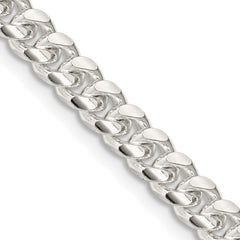 Sterling Silver 5mm Domed w/ Side D/C Curb ChainQRC150