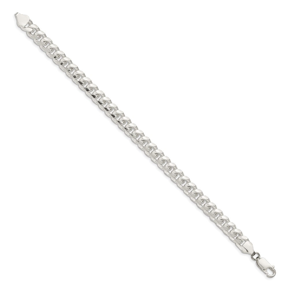 Sterling Silver 7.35mm Domed w/ Side D/C Curb Chain QRC220-8