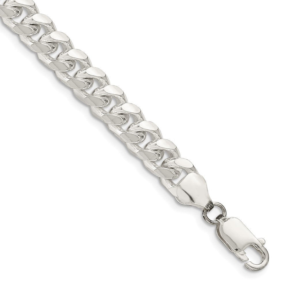 Sterling Silver 7.35mm Domed w/ Side D/C Curb Chain QRC220-8