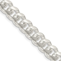 Sterling Silver 8.5mm Domed w/ Side D/C Curb ChainQRC240