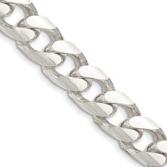 Sterling Silver 11mm Domed w/ Side D/C Curb ChainQRC350