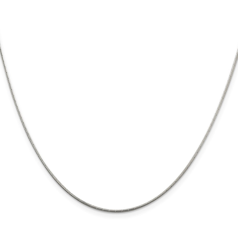 Sterling Silver 1.2mm Patterned Diamond-cut Snake ChainQSD1