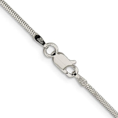 Sterling Silver 1.5mm Diamond-cut Flat Snake ChainQSF160