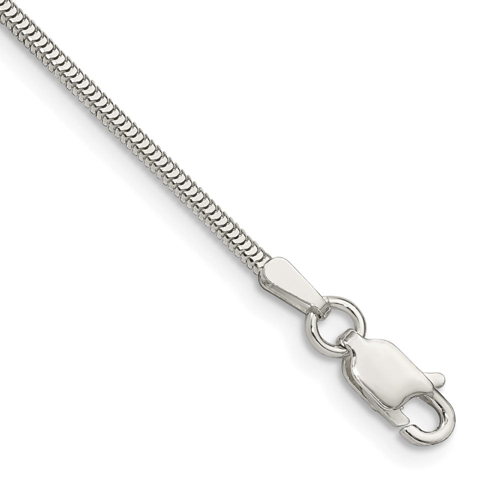 Sterling Silver 1.5mm Diamond-cut Flat Snake Chain QSF160-8