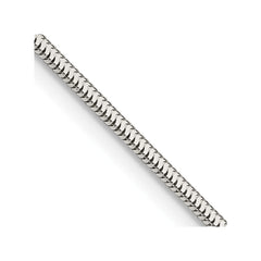 Sterling Silver 1.5mm Diamond-cut Flat Snake ChainQSF160