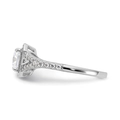 Sterling Shimmer Sterling Silver Rhodium-plated CZ 41 Stone Open Back Ring