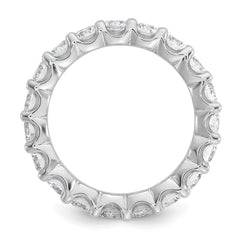 Sterling Shimmer Sterling Silver Rhodium-plated 3.5mm CZ 18 Stone Eternity Band