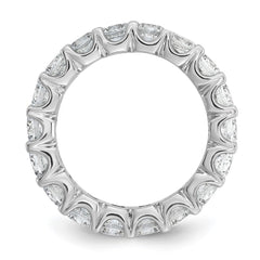 Sterling Shimmer Sterling Silver Rhodium-plated 3.75mm CZ 17 Stone Eternity Band