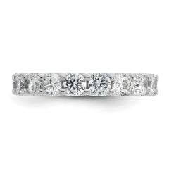 Sterling Shimmer Sterling Silver Rhodium-plated 3.75mm CZ 17 Stone Eternity Band