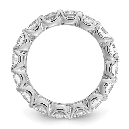 Sterling Shimmer Sterling Silver Rhodium-plated 4.25mm CZ 15 Stone Eternity Band