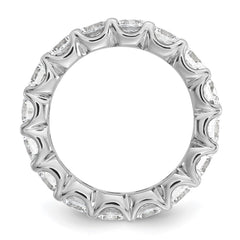 Sterling Shimmer Sterling Silver Rhodium-plated 4.25mm CZ 15 Stone Eternity Band