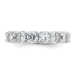 Sterling Shimmer Sterling Silver Rhodium-plated 4.25mm CZ 15 Stone Eternity Band