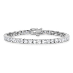 Sterling Shimmer Sterling Silver Rhodium-plated 3.5mm CZ 48 Stone 7 inch Bracelet QSH181-7