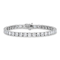 Sterling Shimmer Sterling Silver Rhodium-plated 5mm CZ 39 Stone 8 inch Bracelet QSH183-8