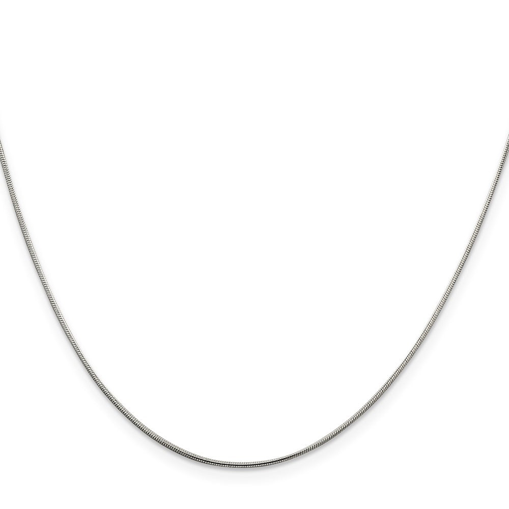 Sterling Silver Rhodium-plated .8mm Round Snake ChainQSN020R