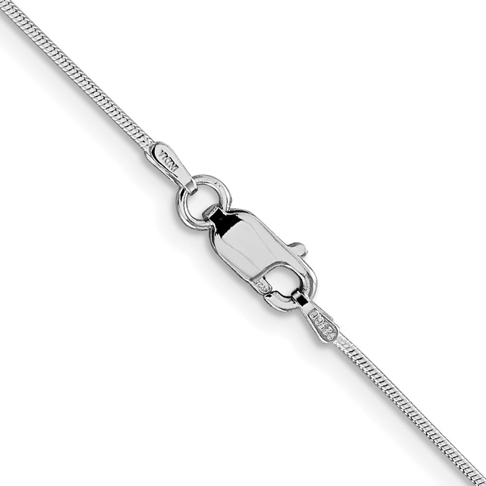 Sterling Silver Rhodium-plated .8mm Round Snake ChainQSN020R