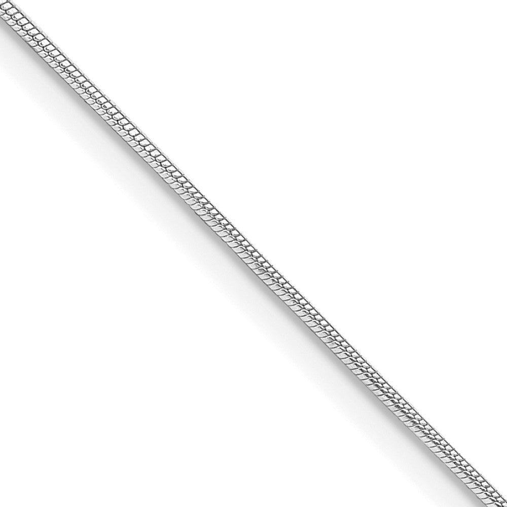Sterling Silver Rhodium-plated .8mm Round Snake Chain w/2in ext. QSN020RH