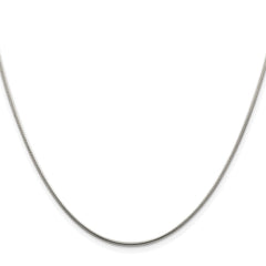 Sterling Silver Rhodium-plated 1.25mm Snake ChainQSN040R
